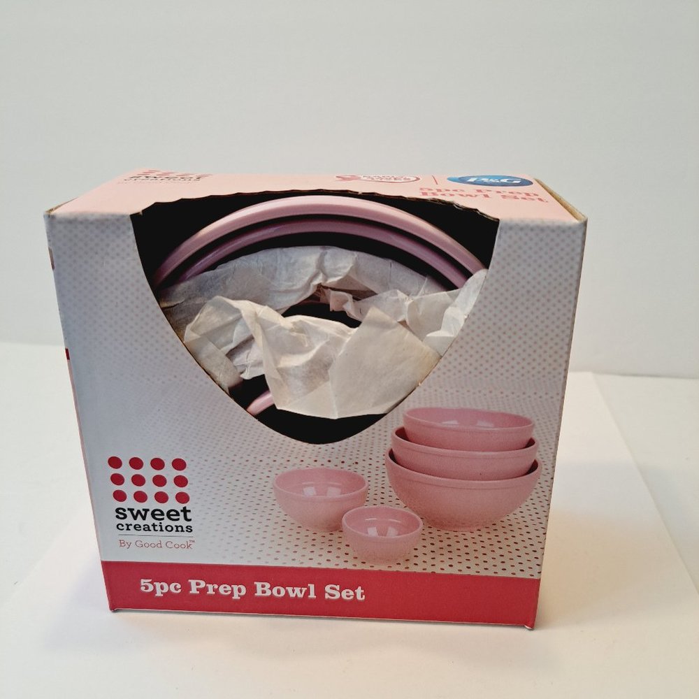 NEW Goodcook Sweet Creations 5pc Prep Bowl Set Pink Breast Cancer set